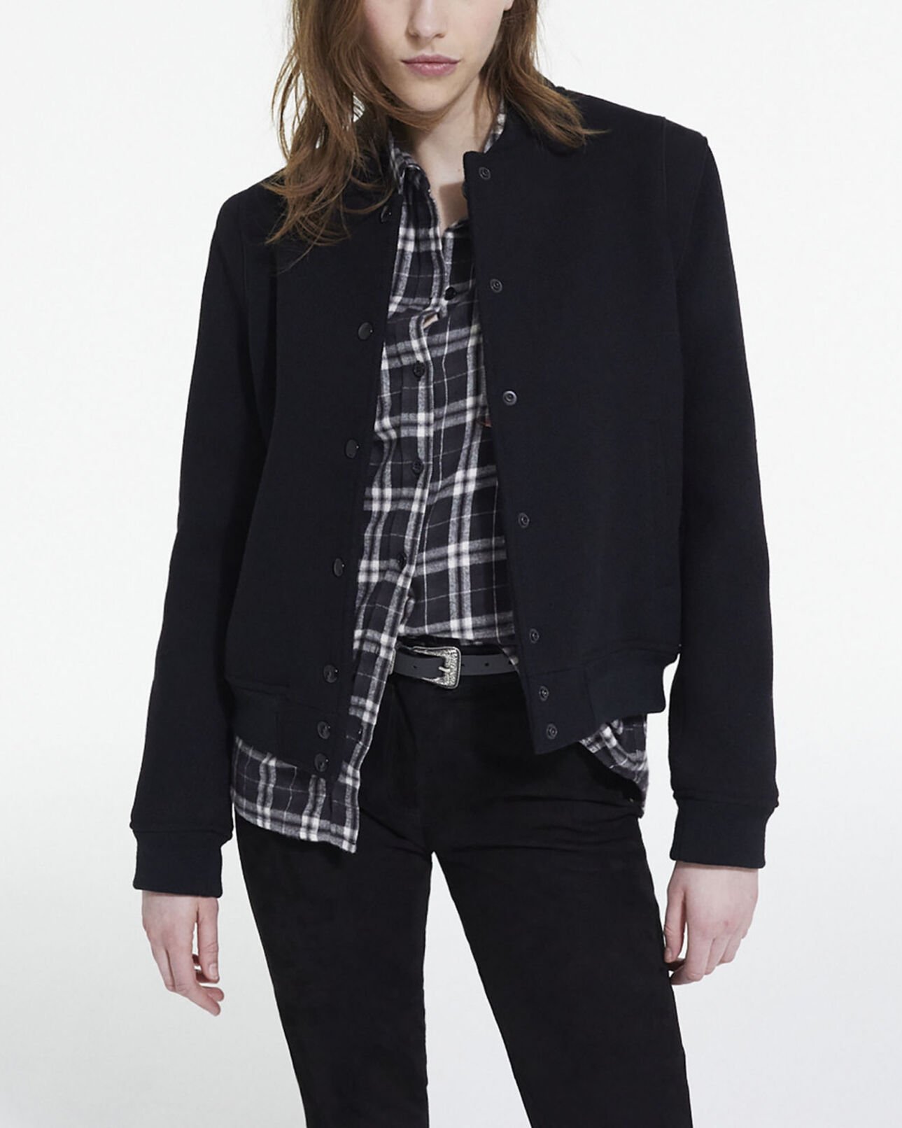 The Kooples WOMEN BLACK black wool jacket