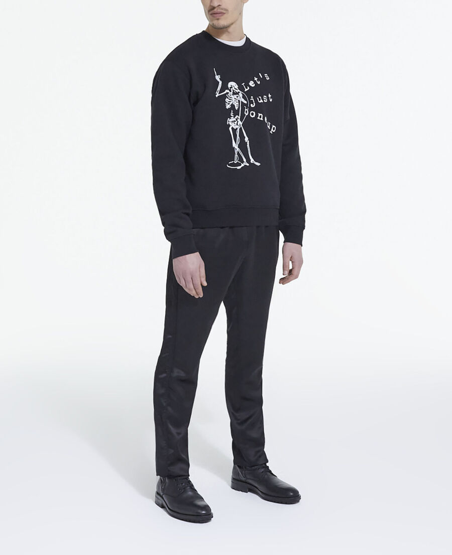 sweatshirt sérigraphié noir