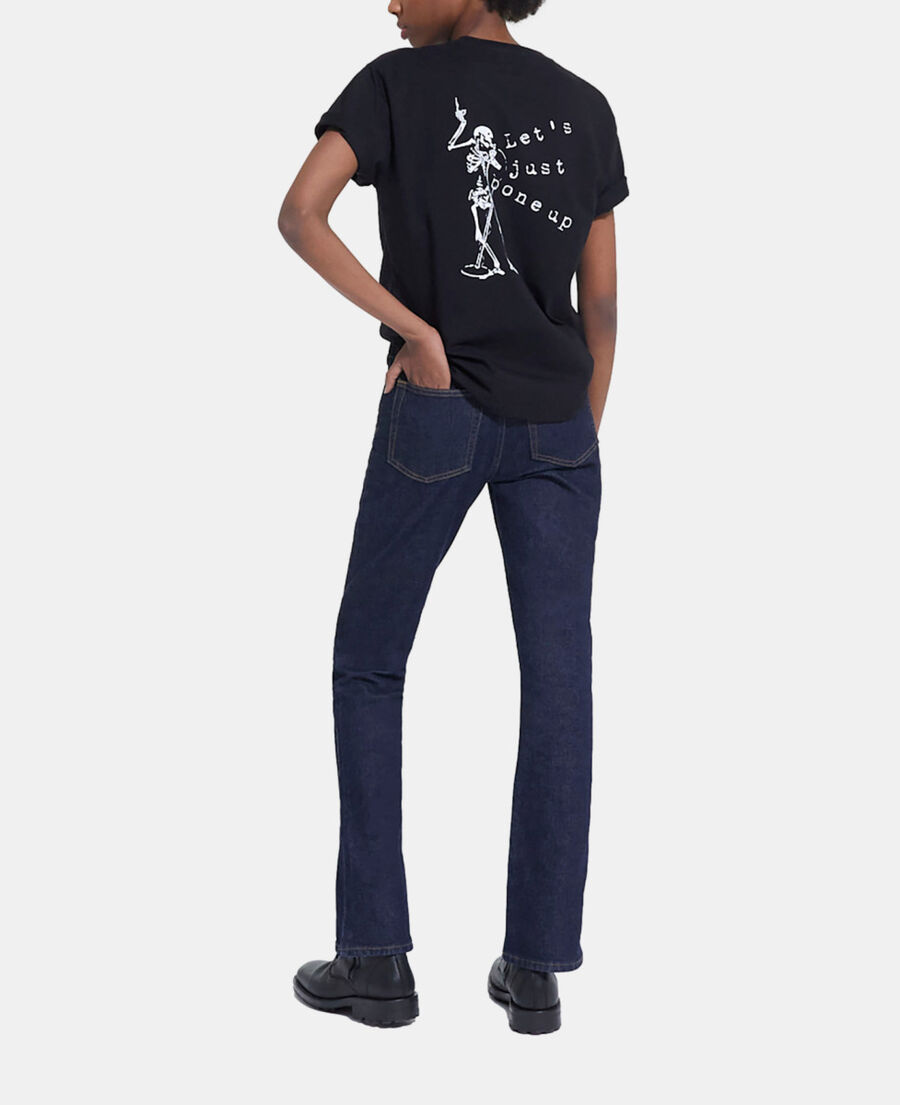 black screen print t-shirt