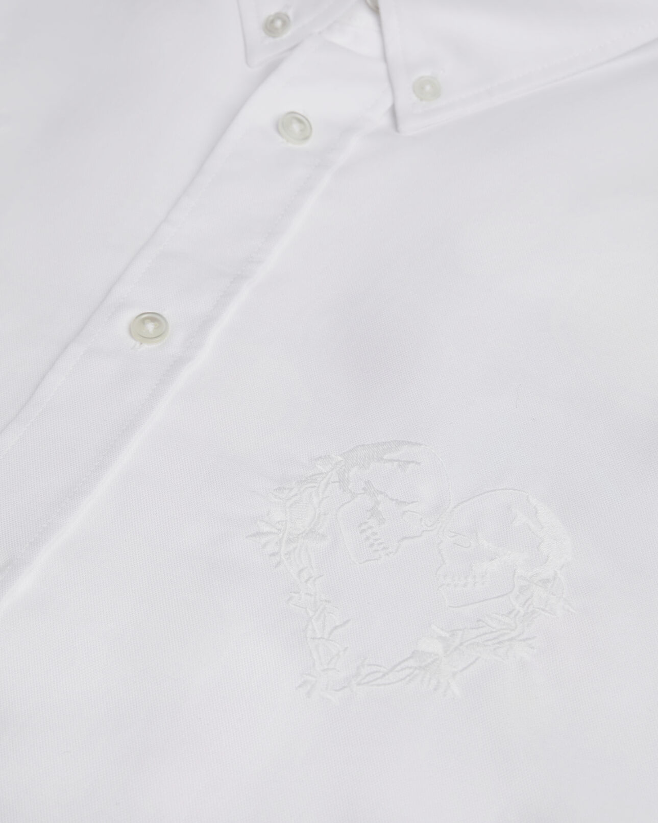 The Kooples HERREN WHITE weißes oxford-hemd mit stickerei