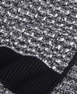 The Kooples FEMME BLACK / WHITE &eacute;charpe &agrave; sequins en tweed noir et blanc