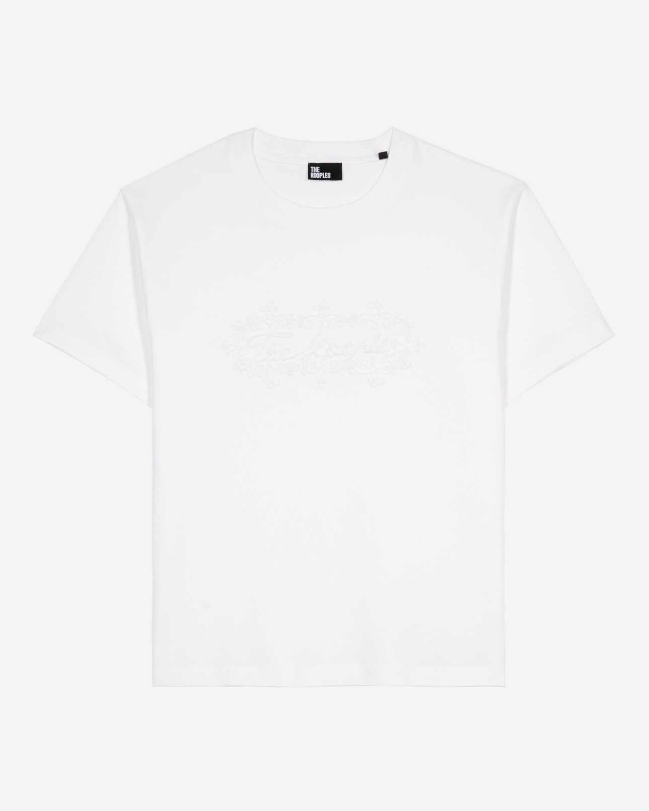 The Kooples F WHITE women's white logo embroidery t-shirt