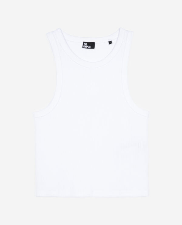 The Kooples FEMME WHITE débardeur avec blason blanc