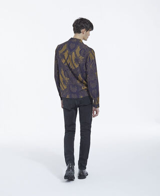 The Kooples HOMME NAVY / BROWN chemise chic bleu marine motif bandana