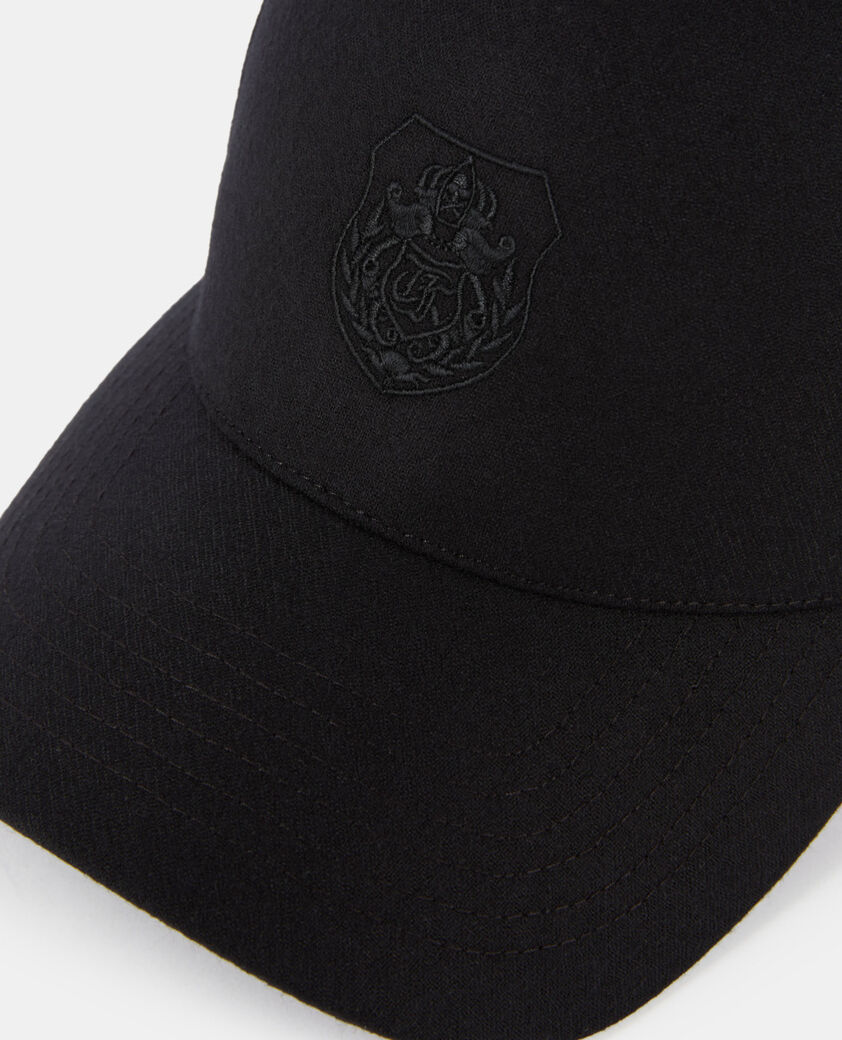 The Kooples WOMEN BLACK black flannel cap