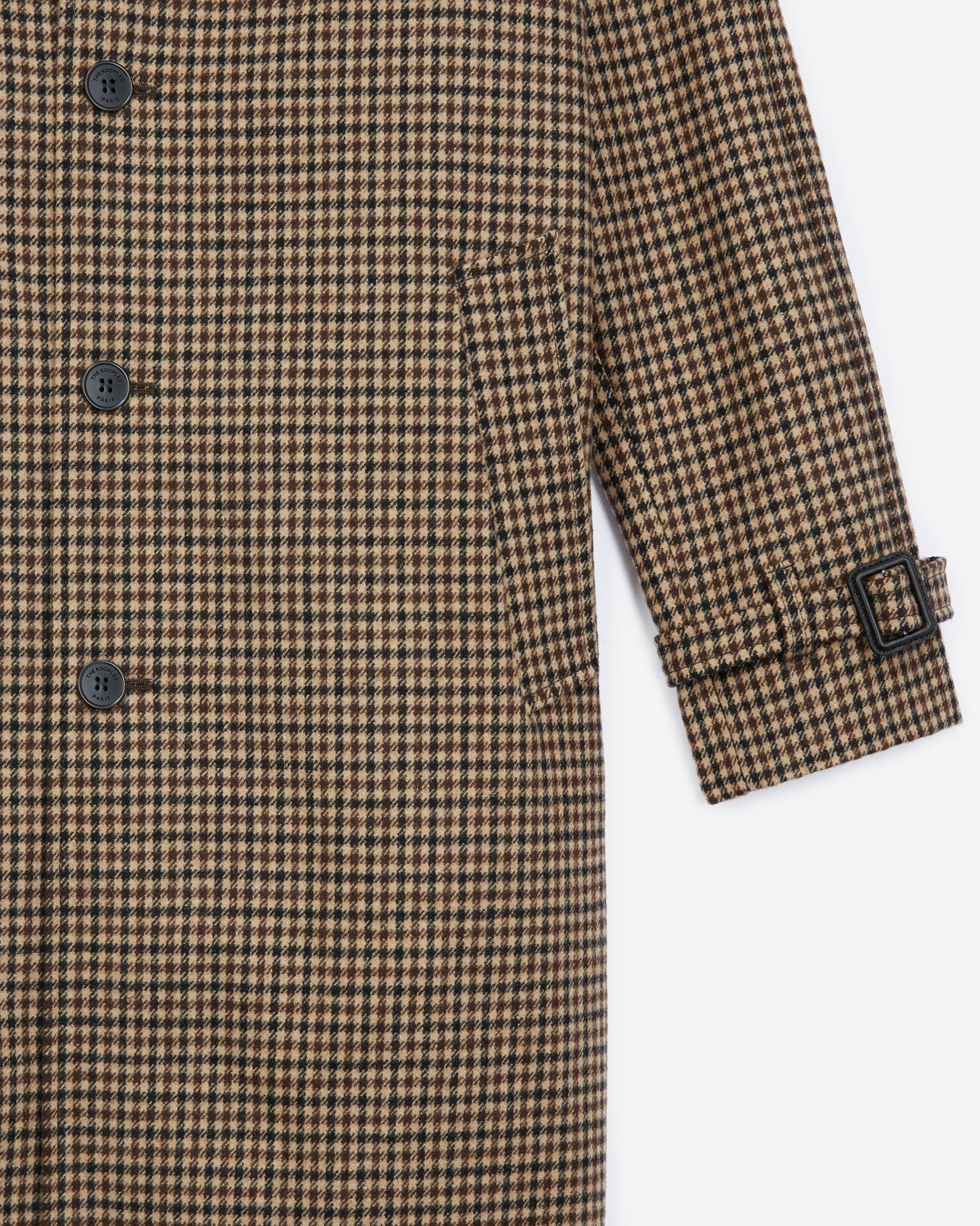 The Kooples HOMME CAMEL manteau camel laine pied-de-poule