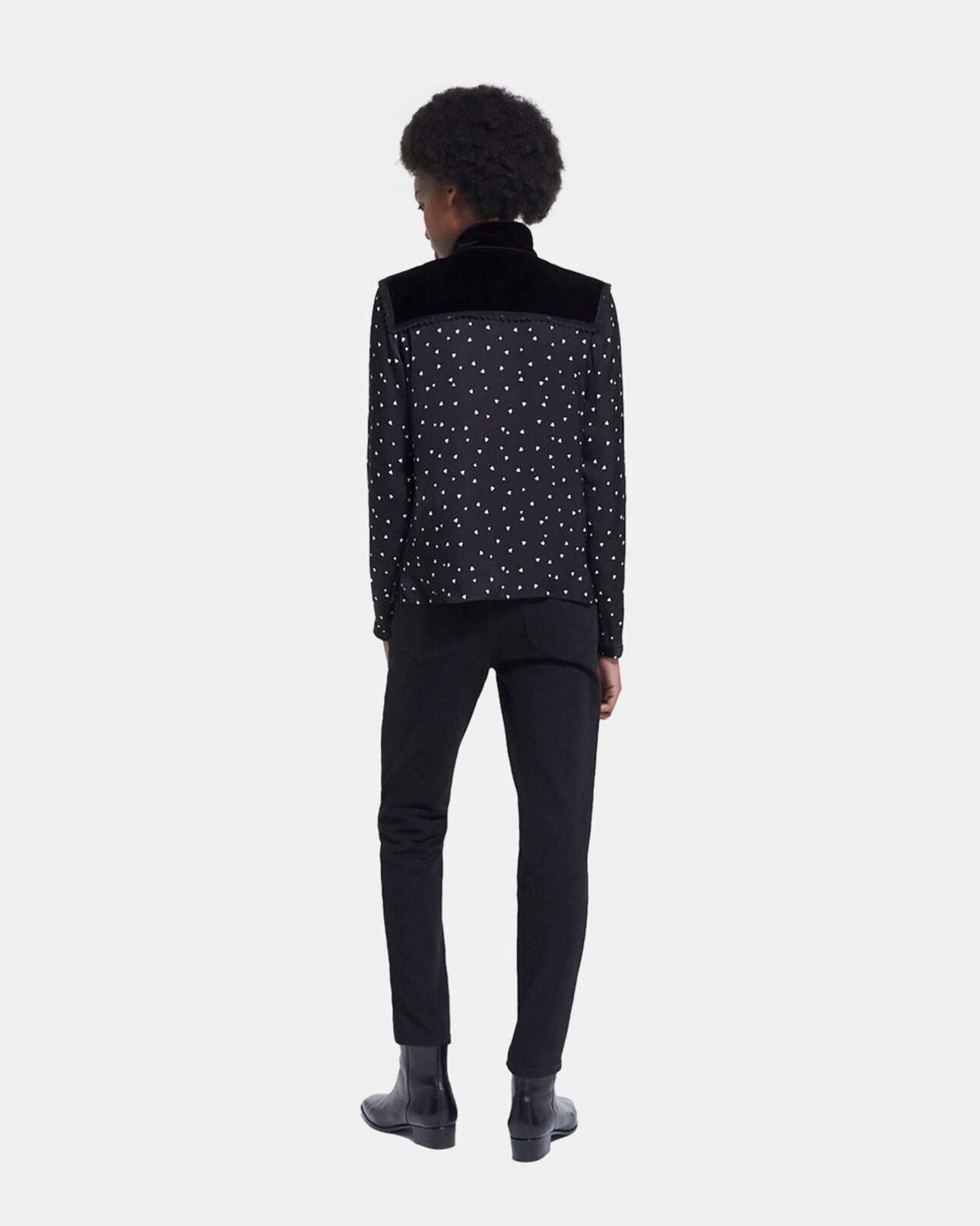 The Kooples DAMEN BLACK hemd mit print