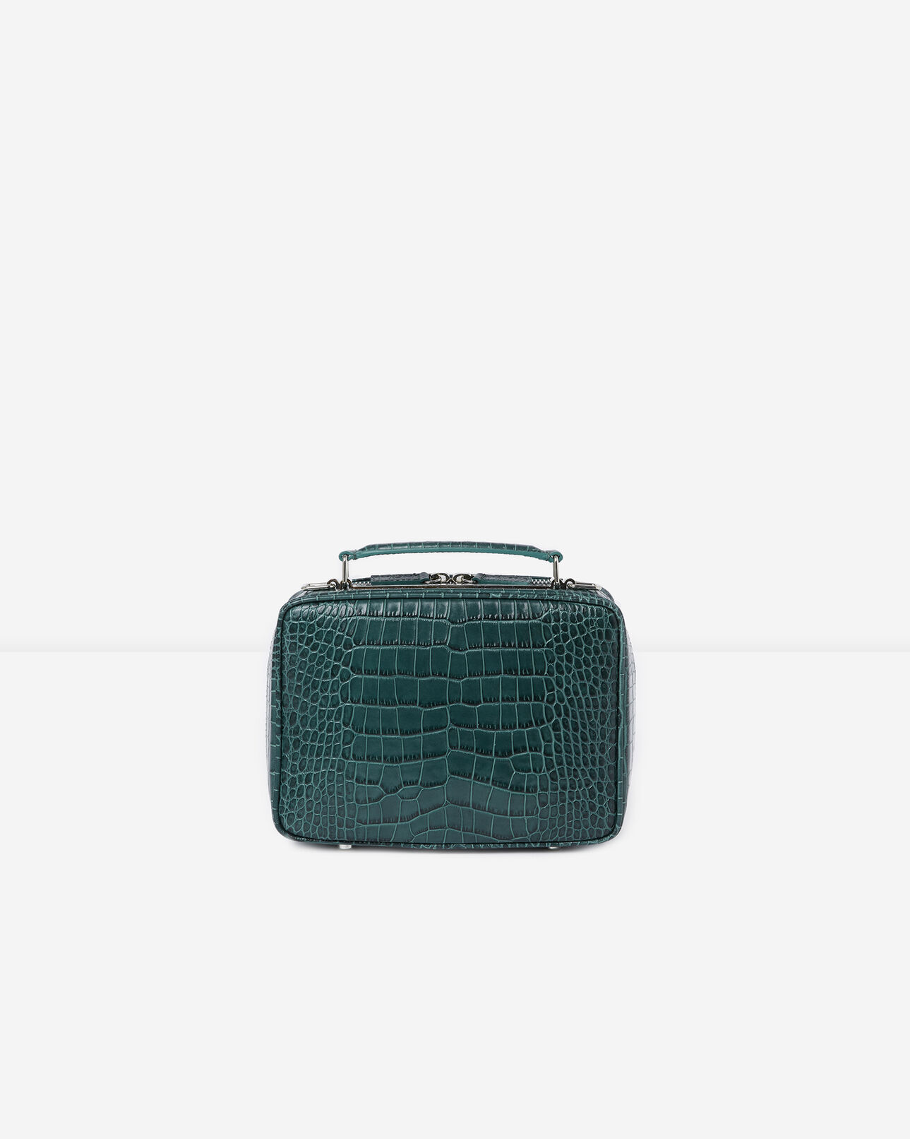The Kooples DAMEN EMERAUDE grüne ledertasche barbara in krokooptik