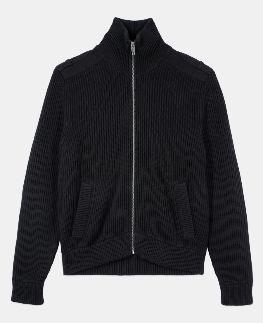 The Kooples MEN BLACK black cotton cardigan