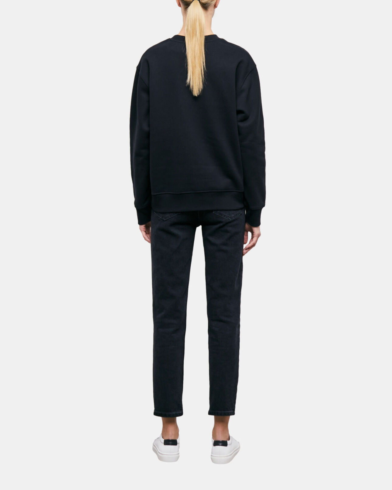 The Kooples MUJER BLACK sudadera logotipo negra