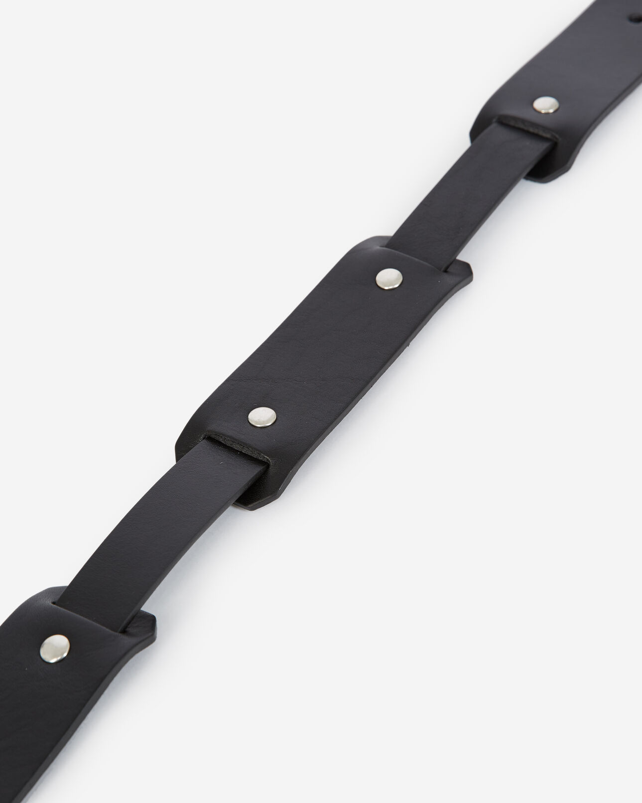 The Kooples FEMME BLACK ceinture cuir large à détail pressions