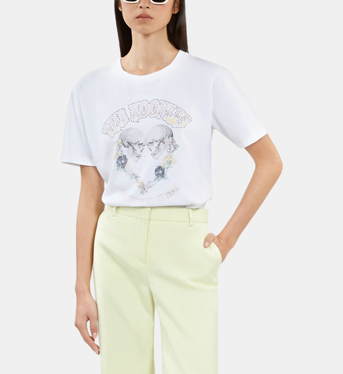 THEREDTHREAD S stamp tee dress ホワイト 白 THEREDTHREAD / ザレッドスレッド】S stamp tee dress