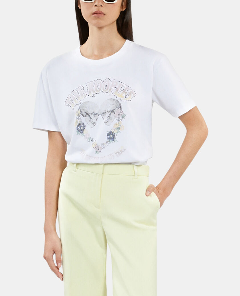 The Kooples FEMME WHITE t-shirt avec sérigraphie blanc