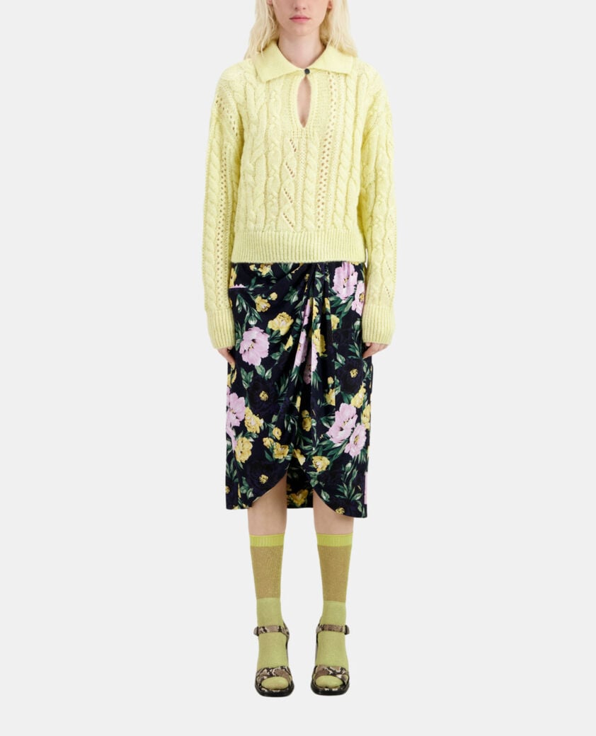 The Kooples FEMME YELLOW pull en laine mélangée jaune