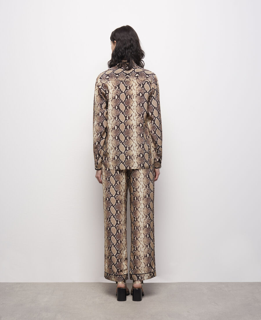 snakeskin print shirt