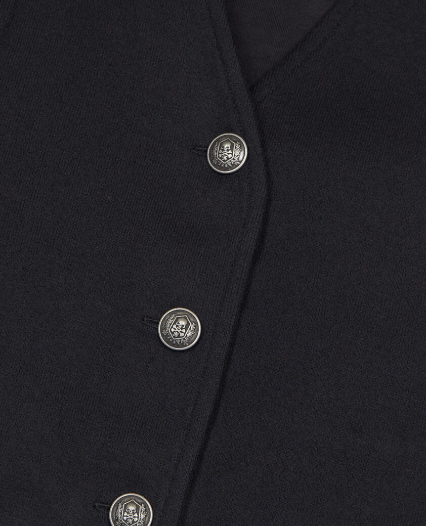 The Kooples FEMME BLACK gilet avec laçage noir