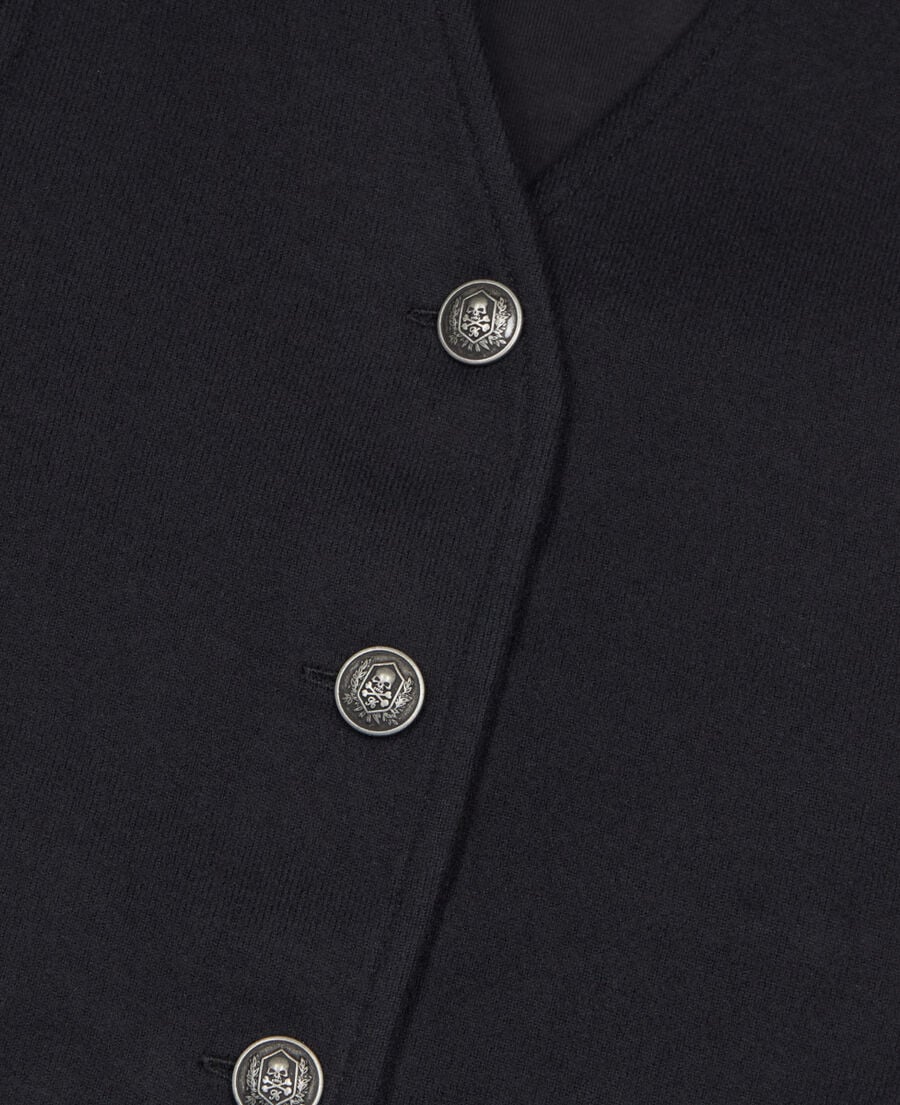 The Kooples DAMEN BLACK schwarze weste mit schnürung