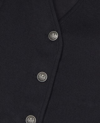 The Kooples DAMEN BLACK schwarze weste mit schnürung