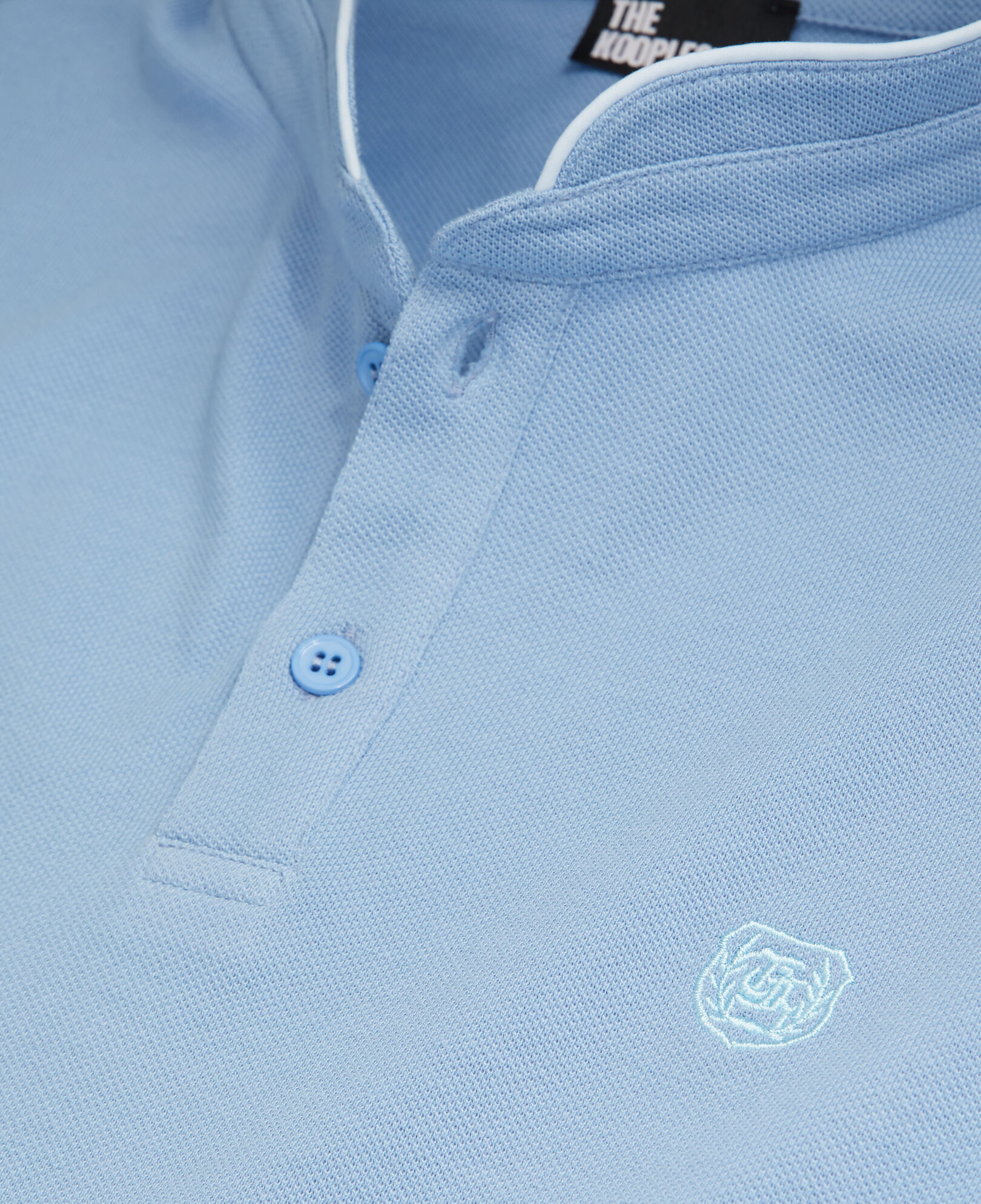 The Kooples H ALLURE BLUE / AQUA blue officer collar polo shirt