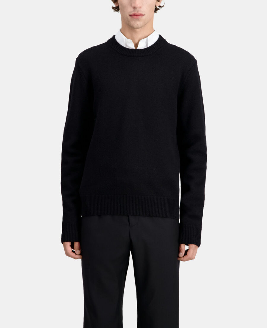 black merino wool sweater