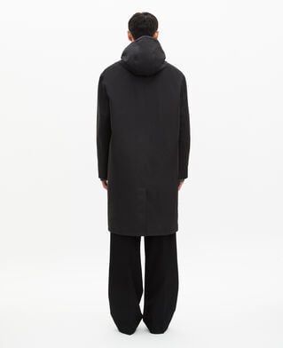 The Kooples MEN BLACK black hooded trench parka