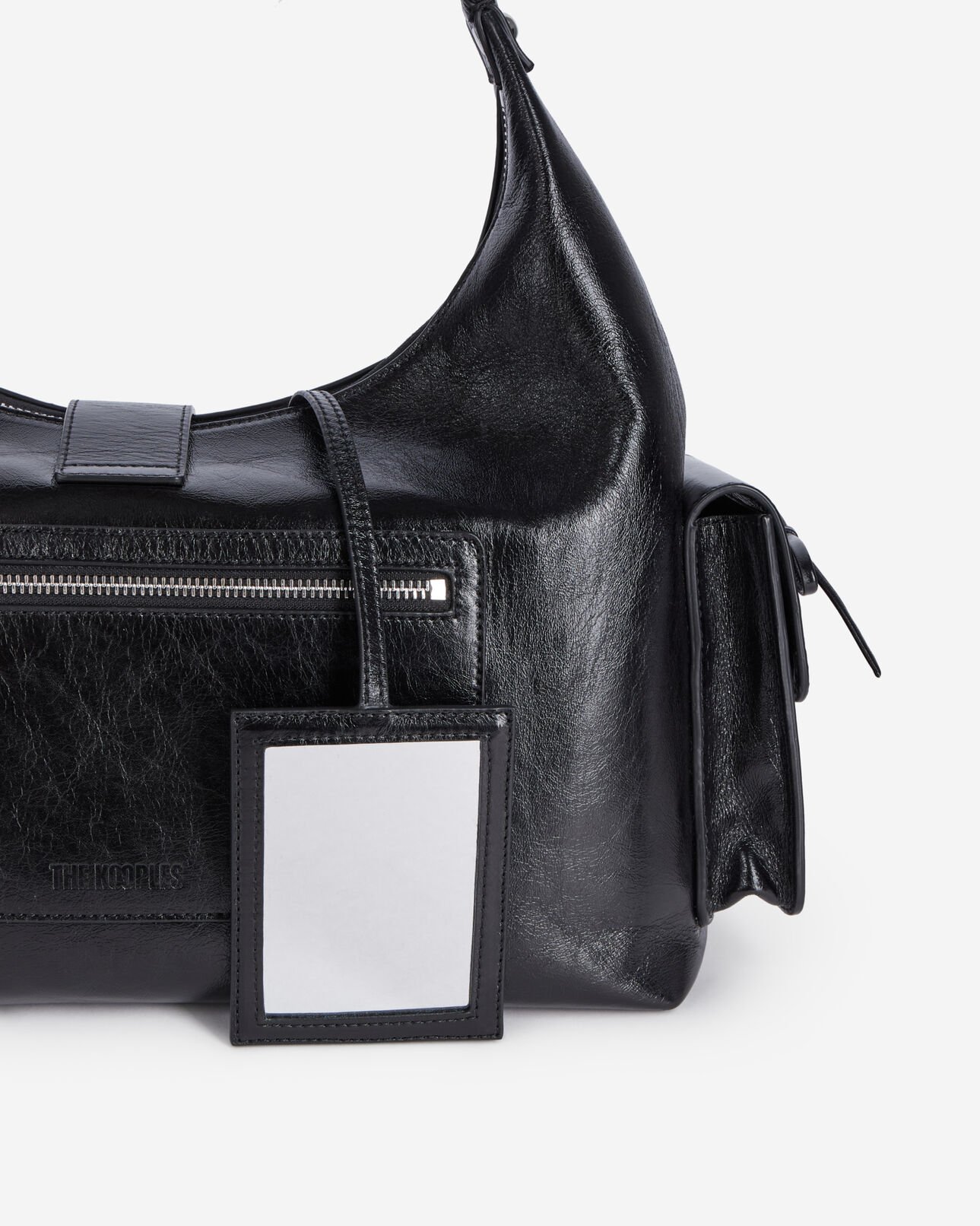 The Kooples WOMEN BLACK black leather amelia xl bag