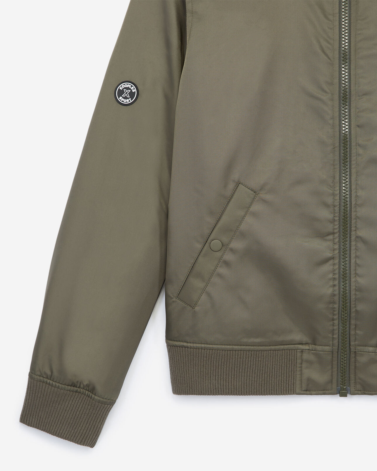 The Kooples HOMME KAKI blouson rock kaki molleton