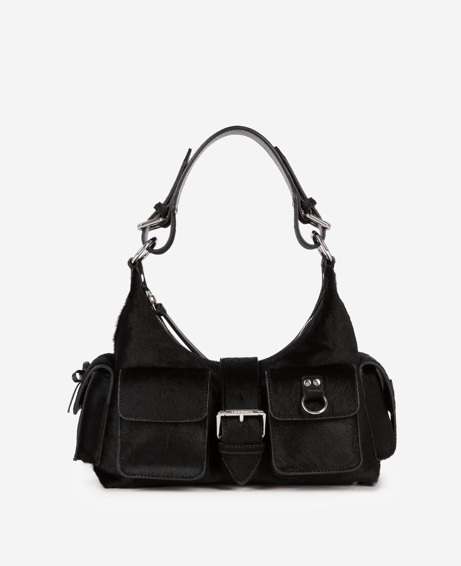 The Kooples DAMEN BLACK tasche amelia in fohlenoptik schwarz