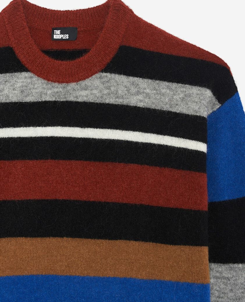 The Kooples DAMEN MULTICOLOR pullover aus wollmischgewebe mit mehrfarbigen streifen