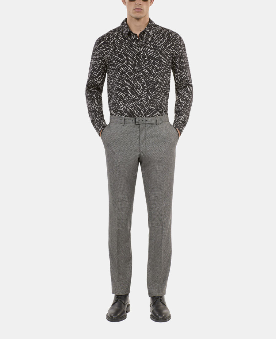 The Kooples MEN BLACK WHITE black and white hearts printed shirt