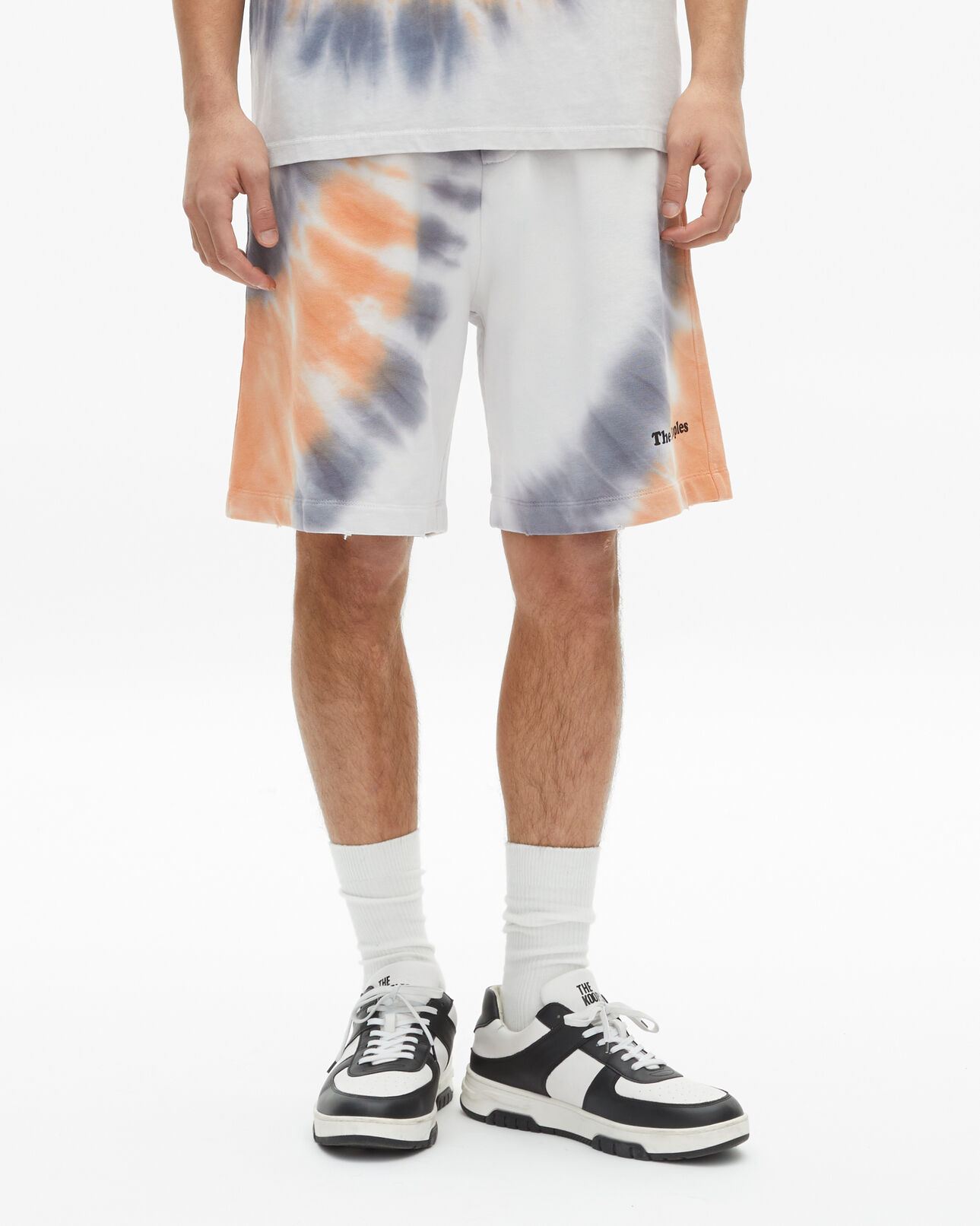The Kooples HOMME NEW LIGHT BLUE short imprimé tie - dye bleu