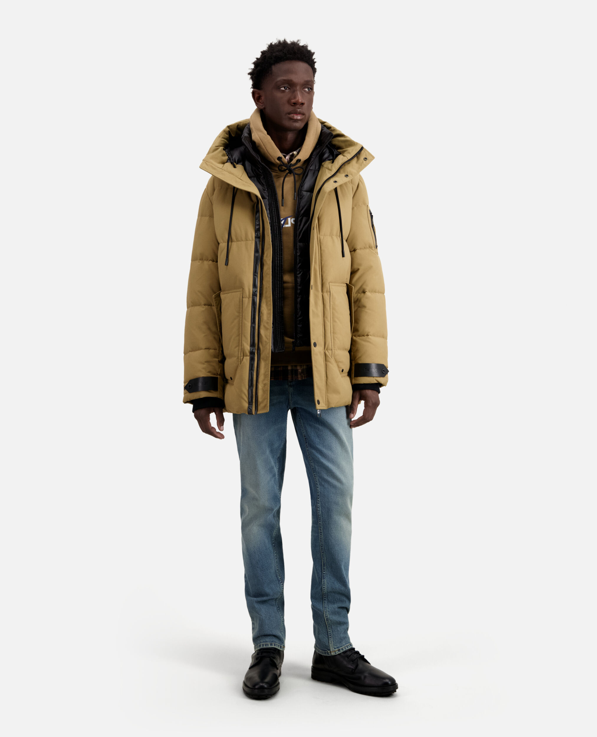 Beige hooded parka The Kooples UK