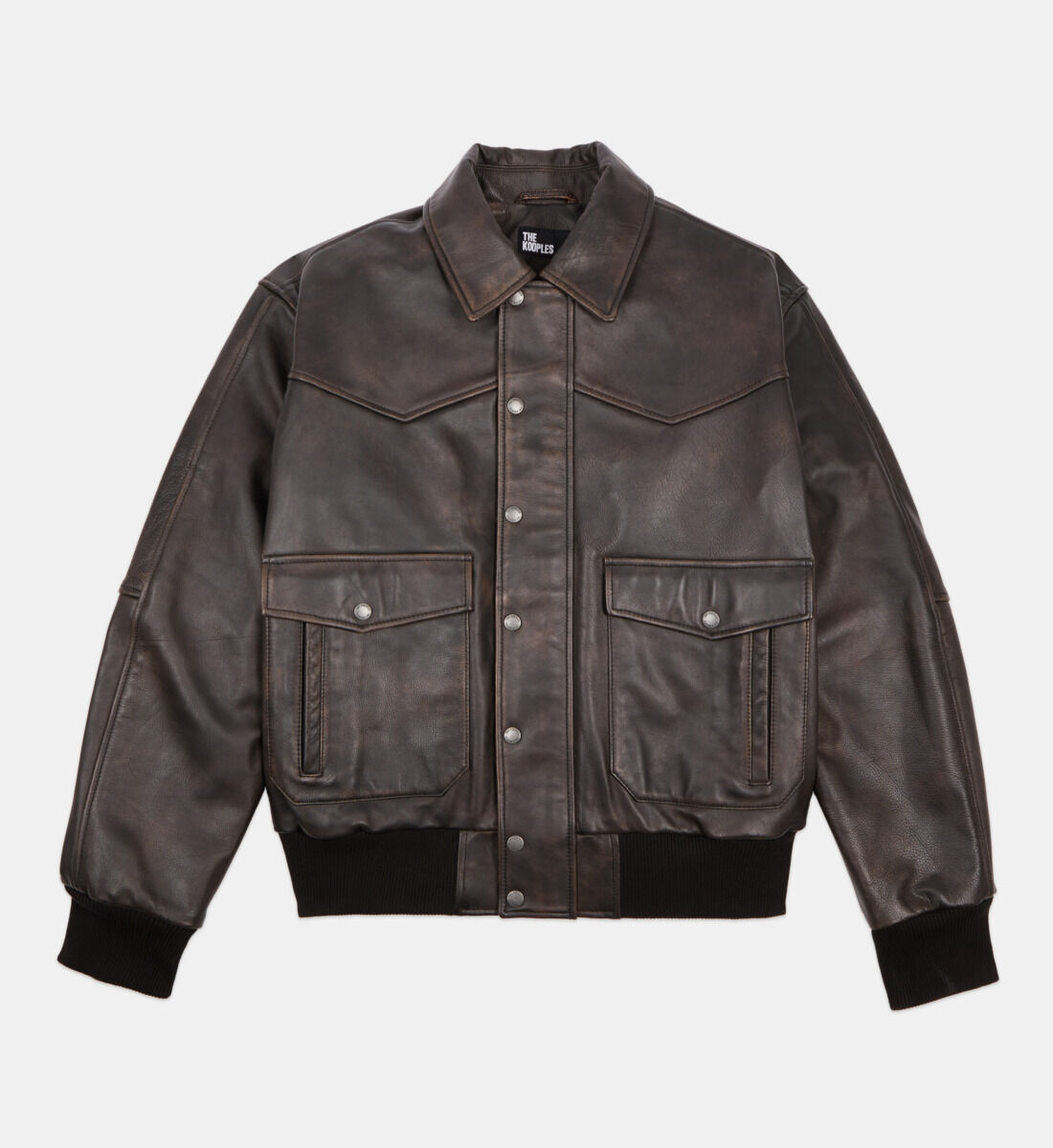 【Raucohouse】  Leather  Bomber Jacket Raucohouse】 Leather Bomber Jacket Raucohouse