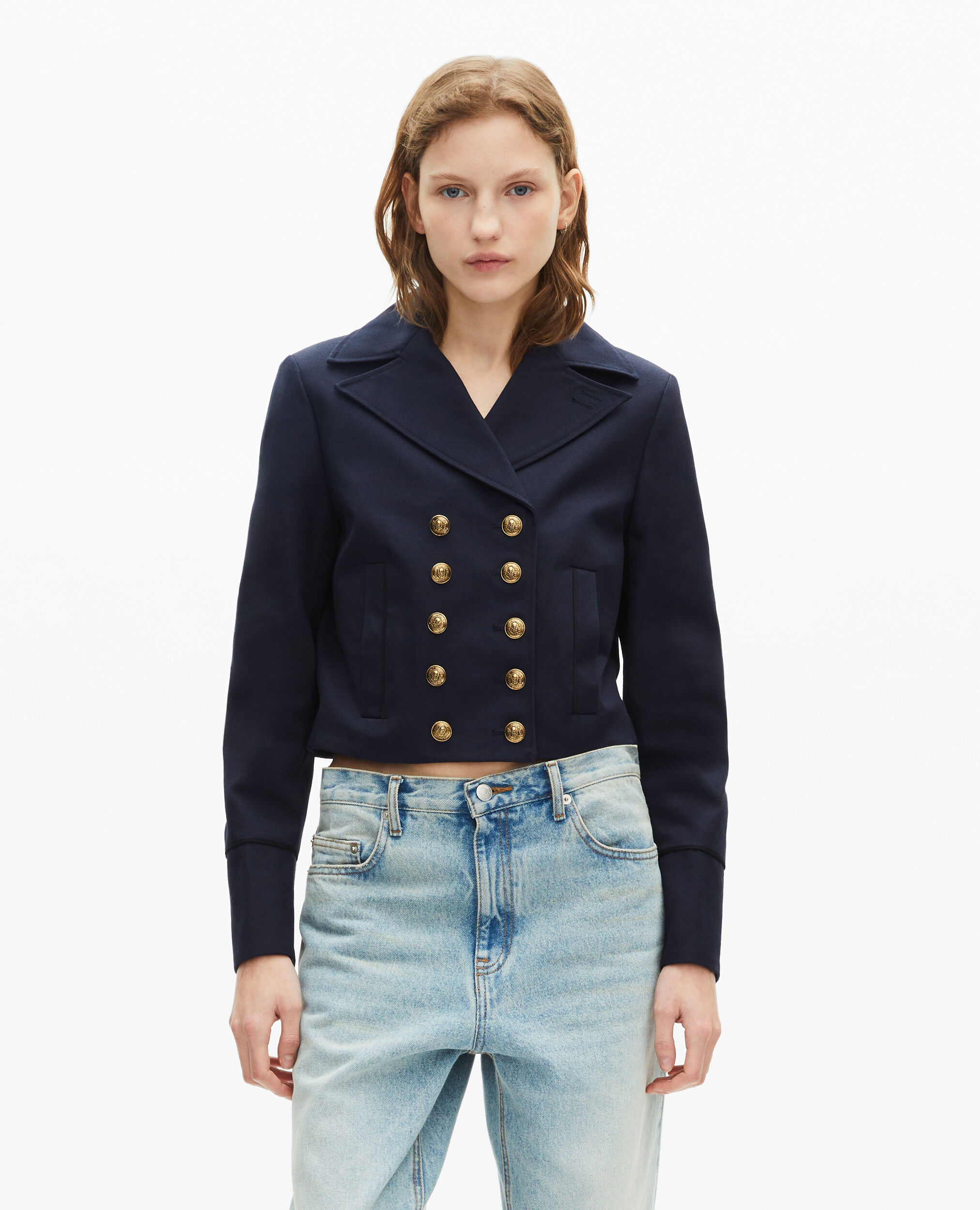 Navy blue jacket, NAVY, hi-res image number null