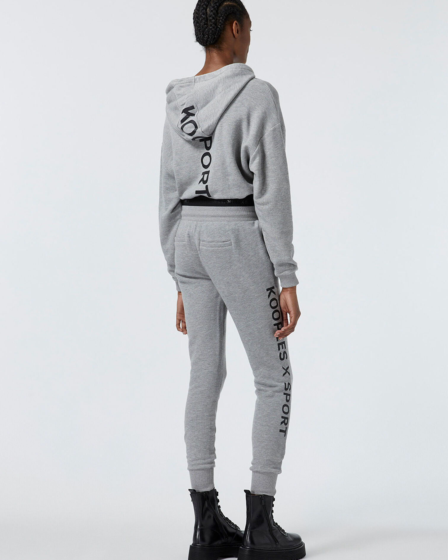 Grey logo jogging suit, LIGHT GREY MELANGE, hi-res image number null