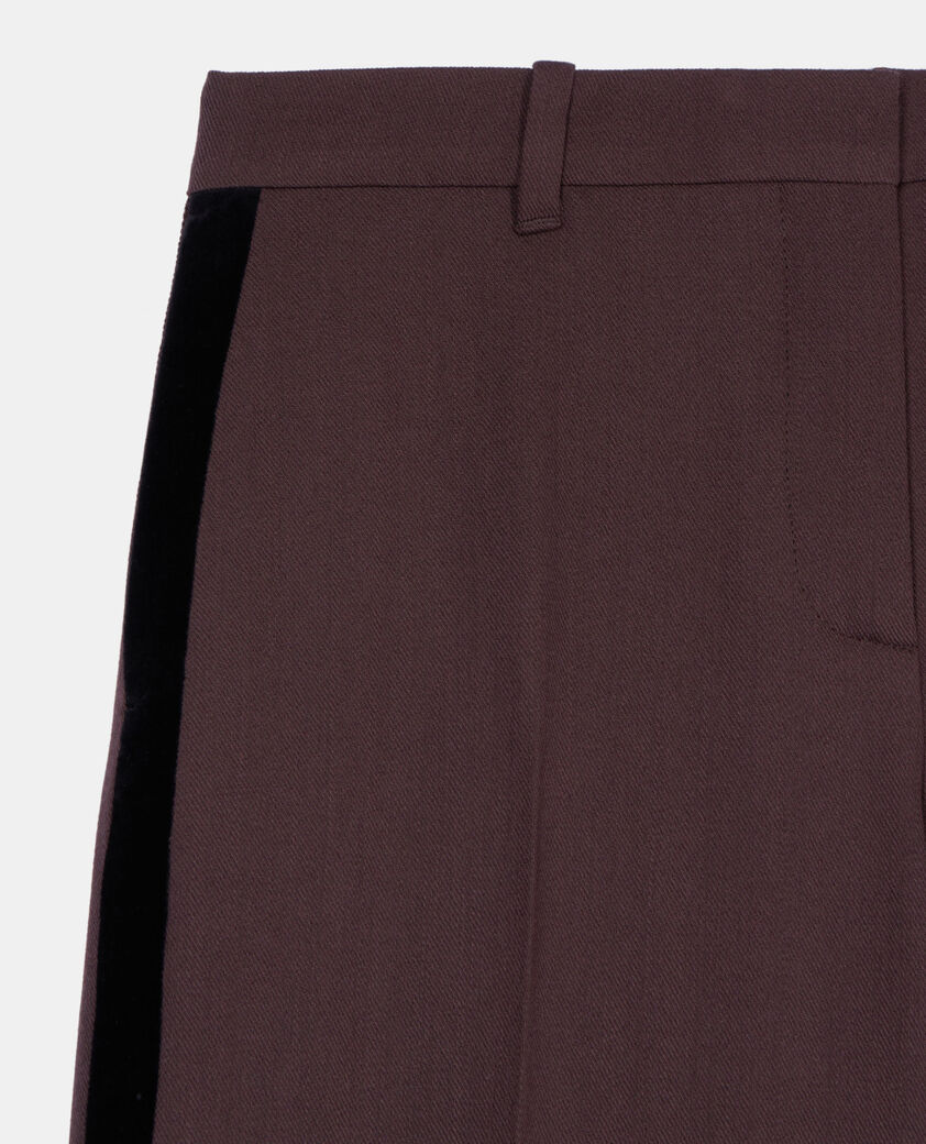 The Kooples FEMME BROWN pantalon tailleur large marron