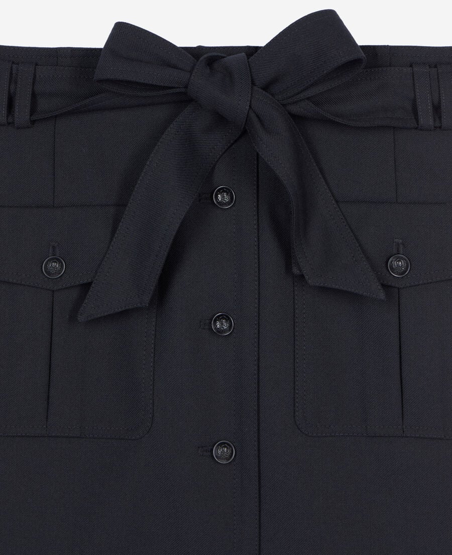 The Kooples FEMME BLACK jupe courte noire