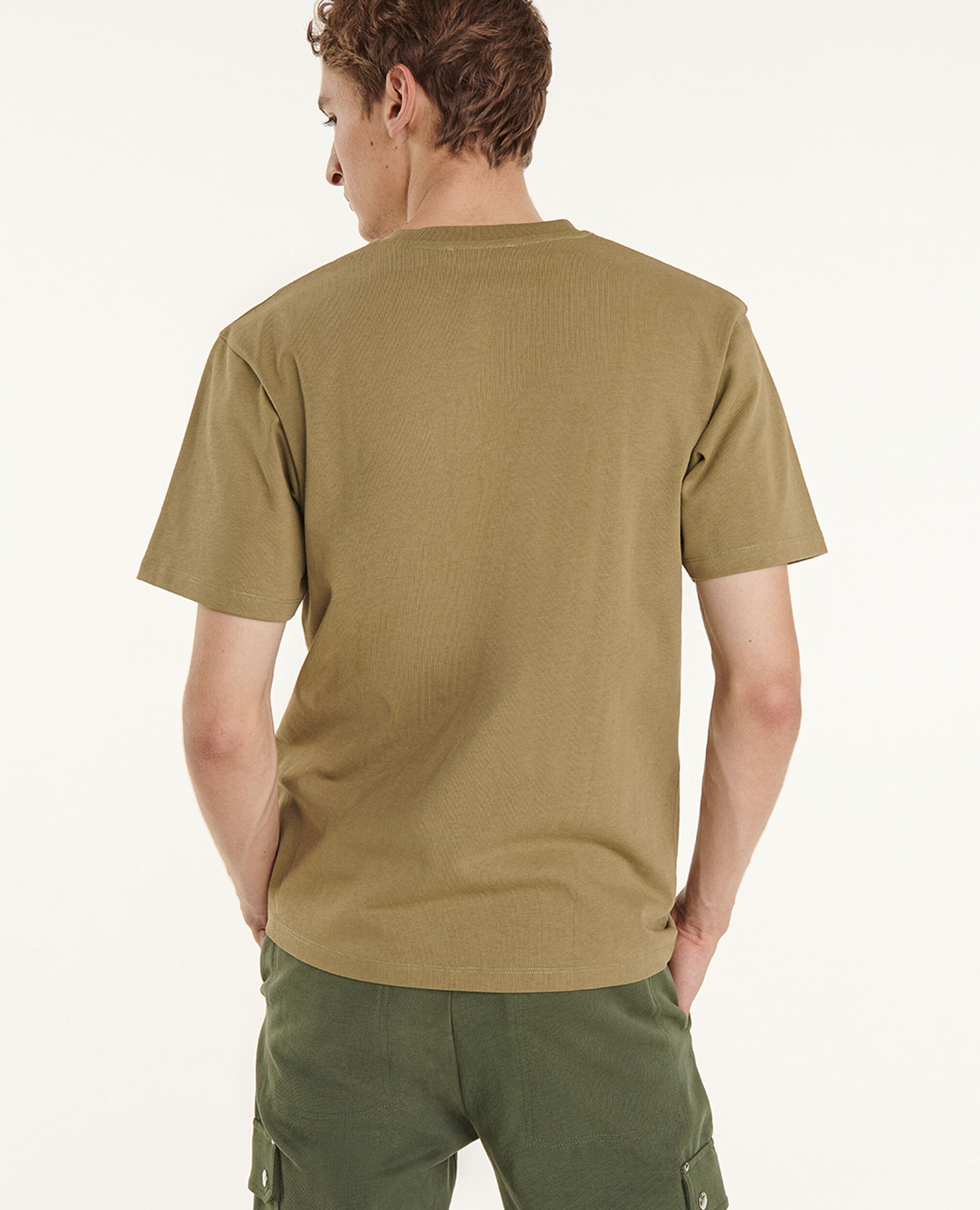 Bedrucktes grünes T-Shirt, OLIVE, hi-res image number null