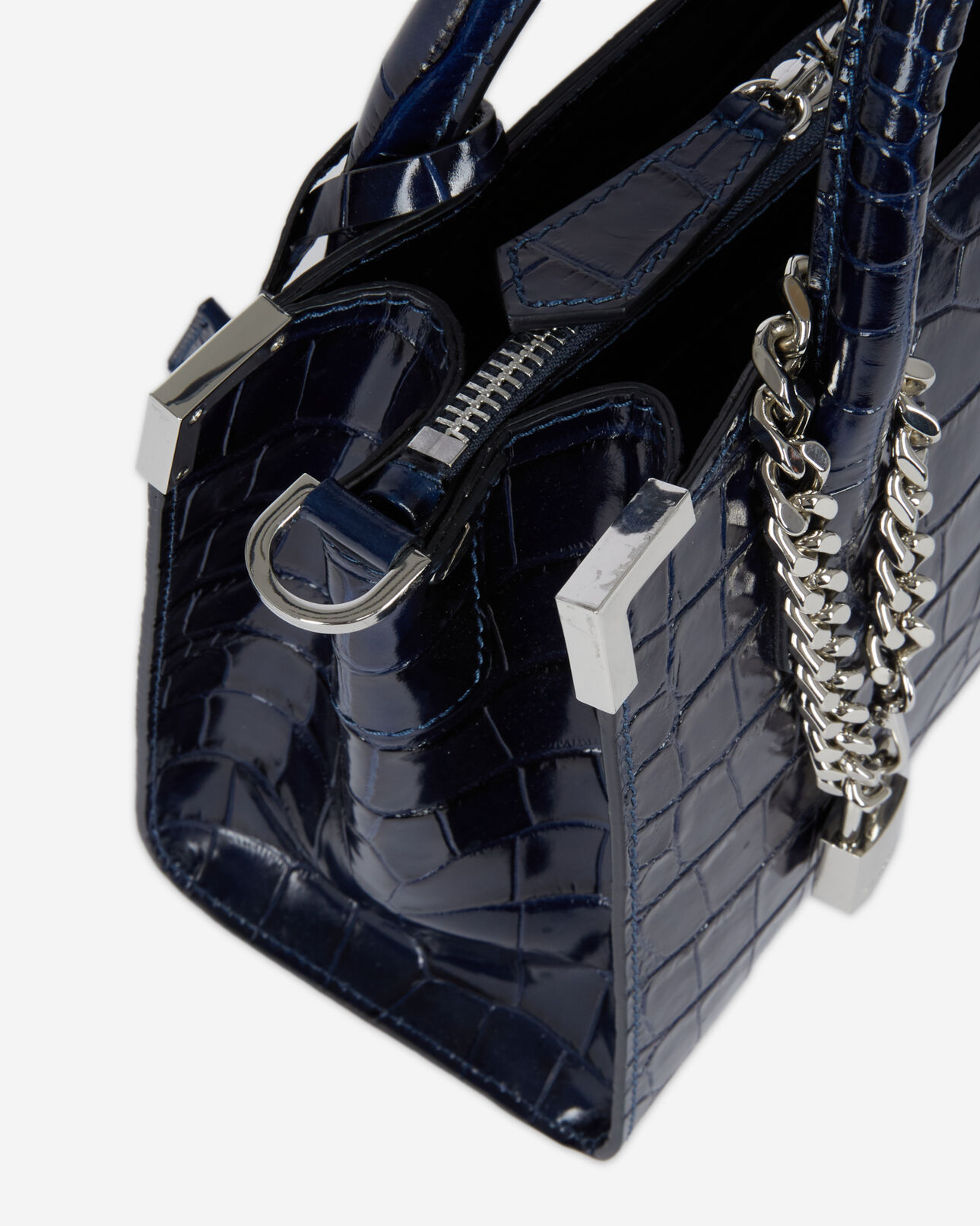 The Kooples FEMME MIDDLE NAVY sac ming medium en cuir bleu