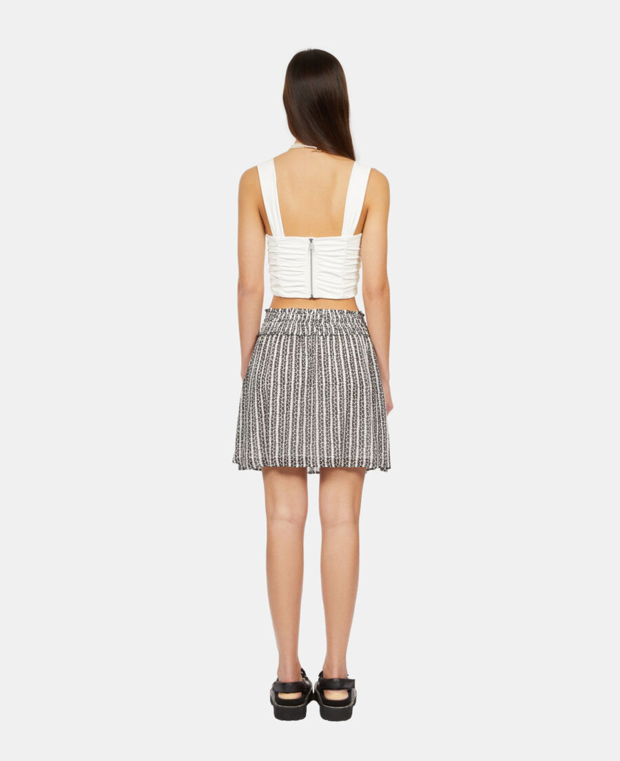 The Kooples FEMME ECRU top court avec drapé écru