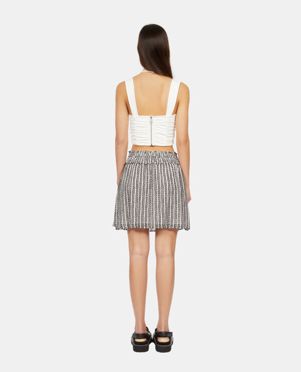 The Kooples FEMME ECRU top court avec drapé écru