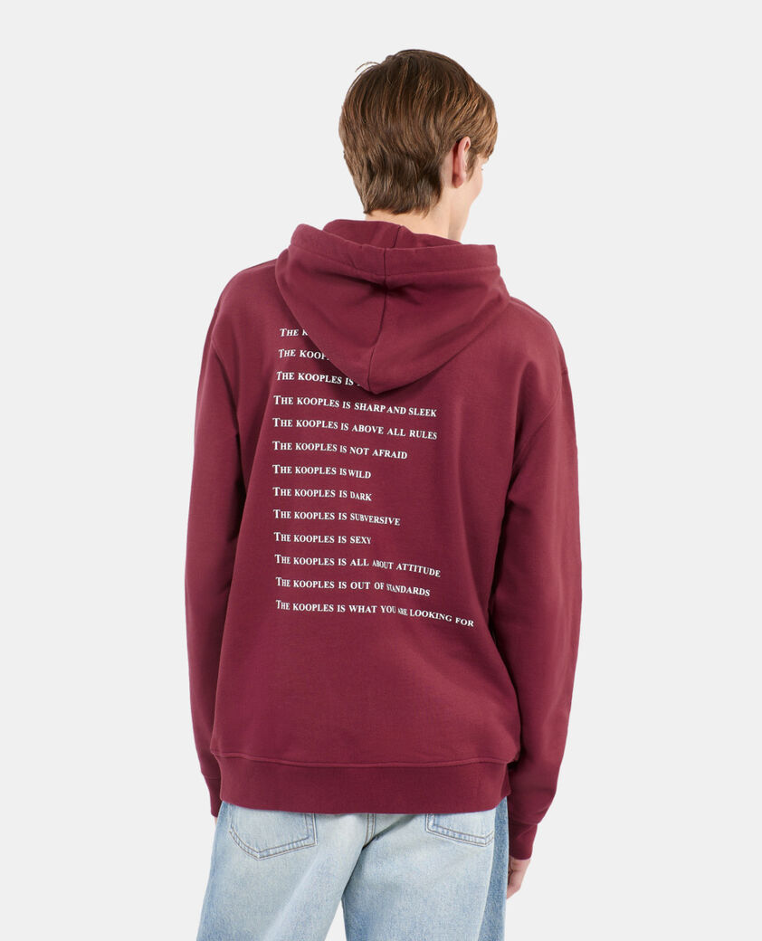 The Kooples HERREN BURGUNDY bordeauxrotes kapuzensweatshirt what is