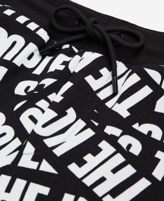 The Kooples H BLACK / WHITE shorts with tape logo