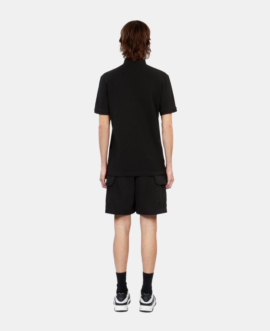 The Kooples HOMME NOIR ROSE polo en coton piqu&eacute; noir