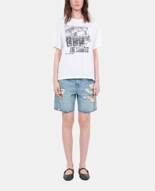 The Kooples F WHITE white eternal life tour serigraphy t-shirt