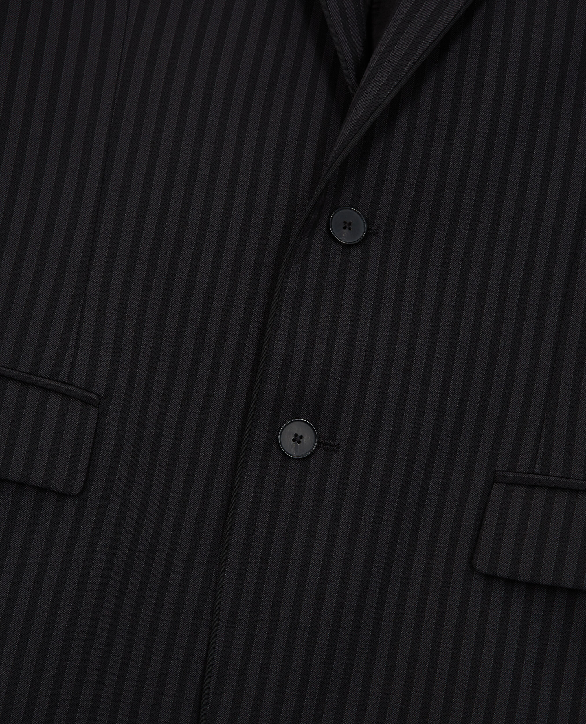 Veste de costume en laine à rayures, BLACK GREY, hi-res image number null