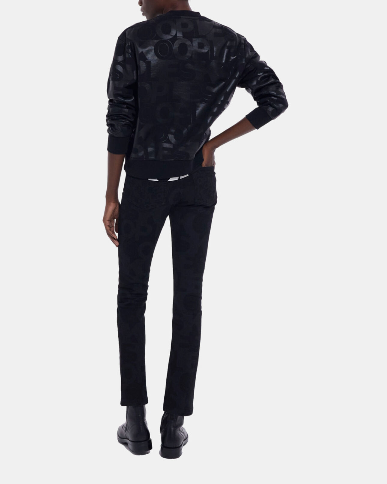 The Kooples FEMME BLACK sweat logo the kooples noir