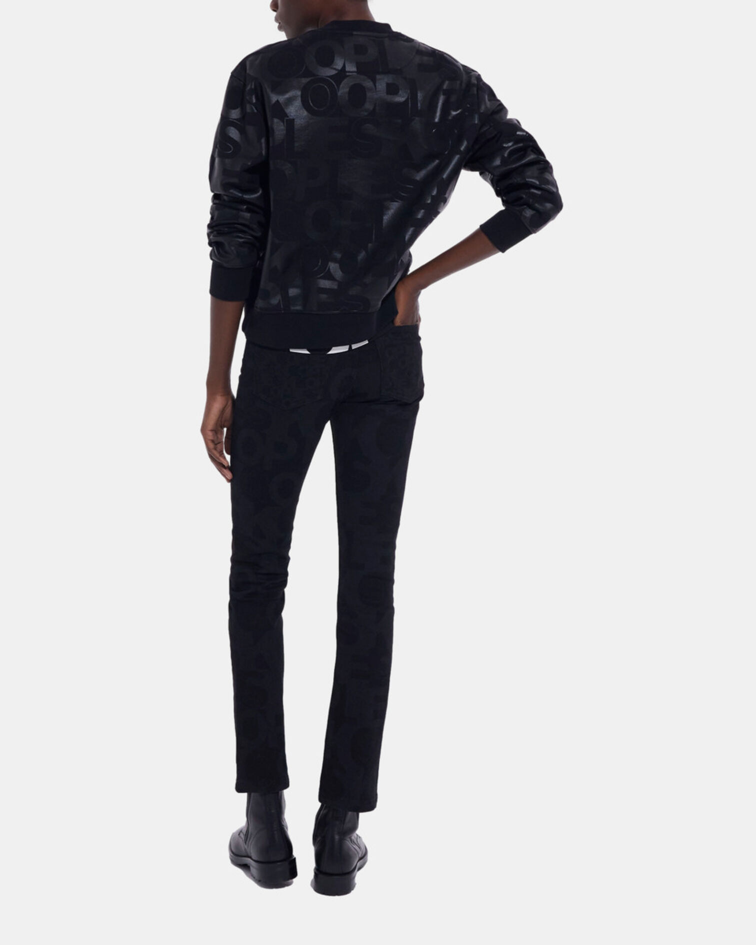 Sweat logo The Kooples noir, BLACK, hi-res image number null