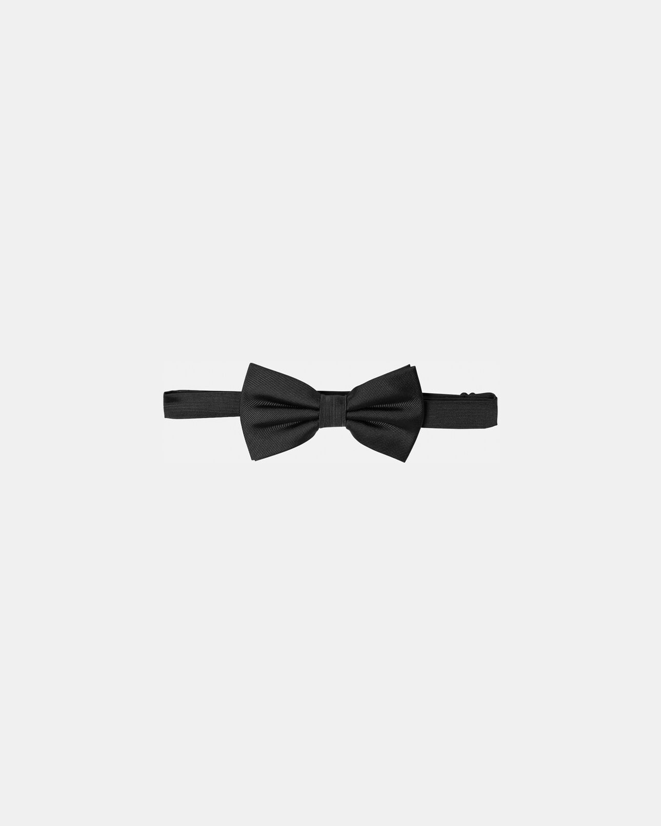 The Kooples MEN BLACK plain black bow tie in silk