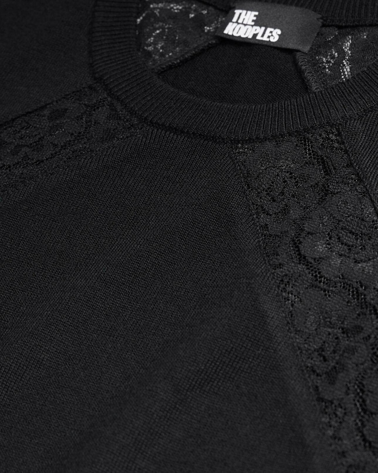 The Kooples WOMEN BLACK black wool sweater